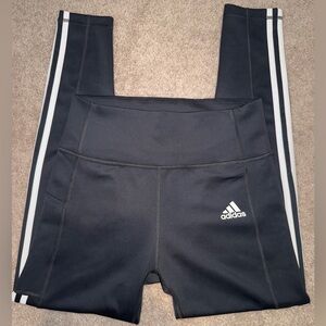 Adidas Black Aeroready Capri Leggings Sz Med
